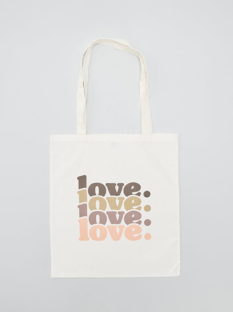 Tote bag inscription 'love' Love - Kiabi