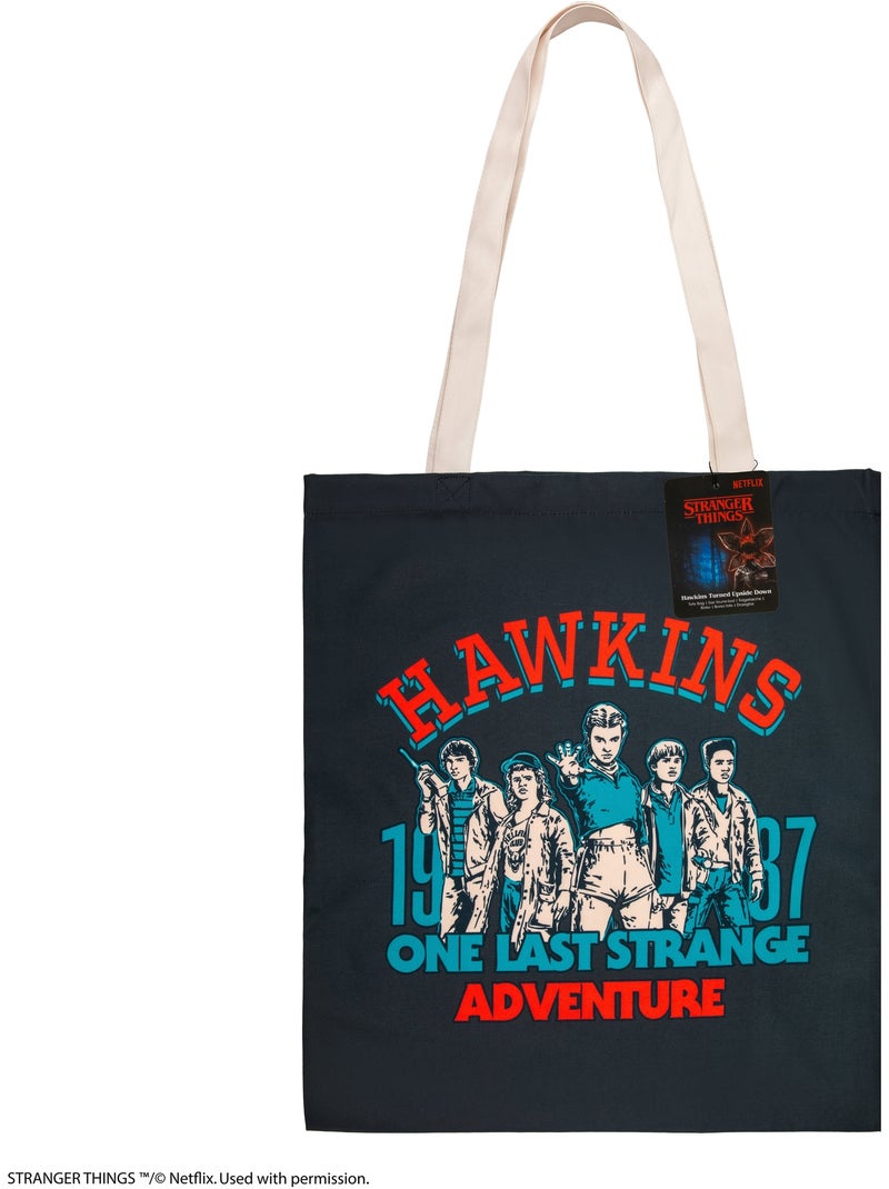 Tote bag la dernière aventure - stranger things Noir - Kiabi
