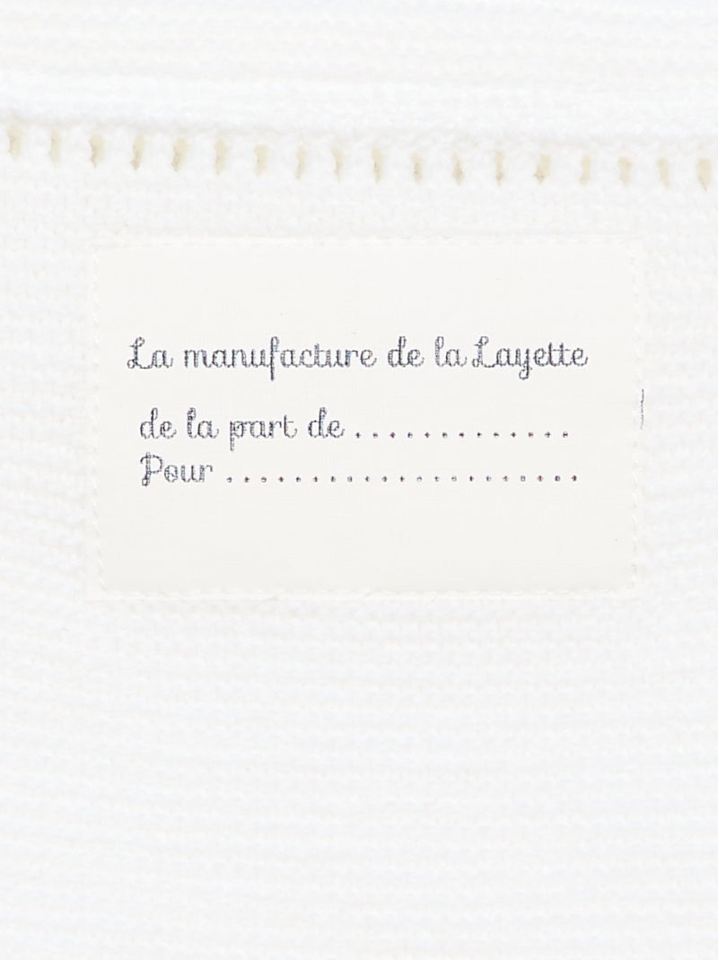 Tote bag 'La manufacture de layette' Blanc - Kiabi
