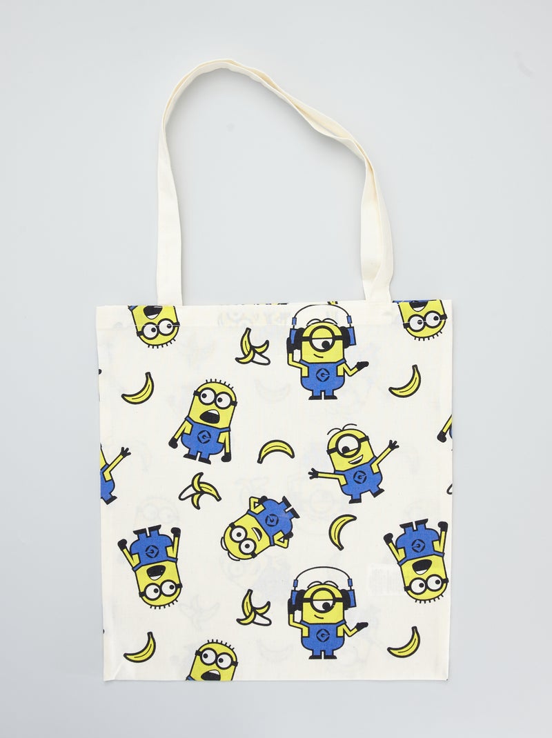 Tote bag 'Les Minions' Blanc - Kiabi