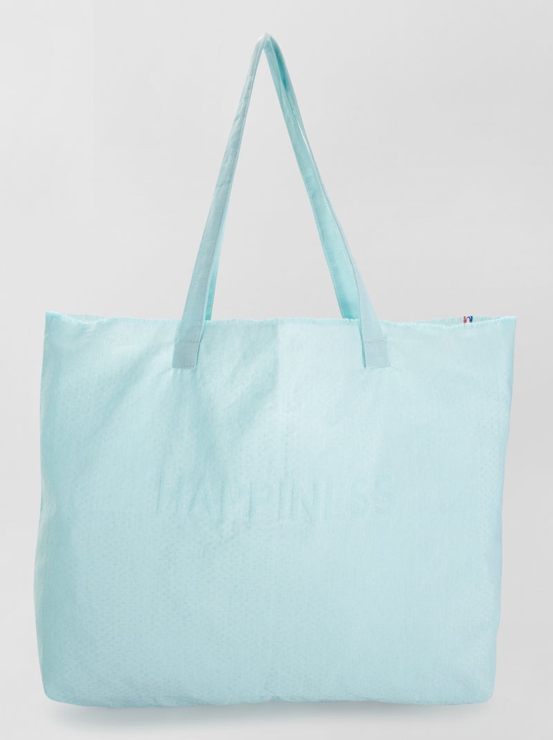 Tote bag 'Les Tissages de Charlieu' Vert - Kiabi