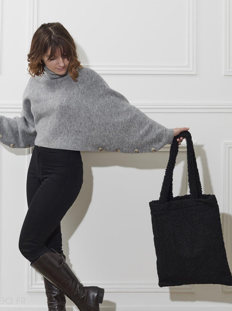 Tote Bag MICHELLE en fourrure Noir Noir - Kiabi