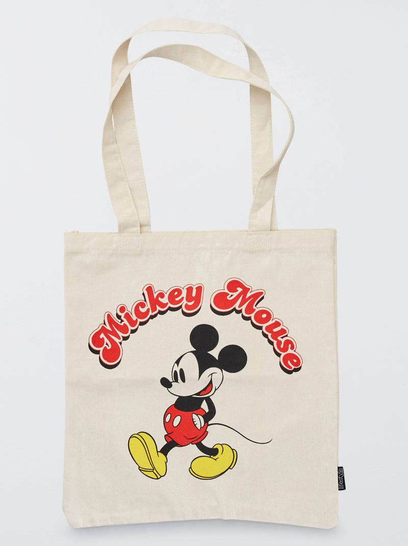 Tote bag 'Mickey' Beige - Kiabi