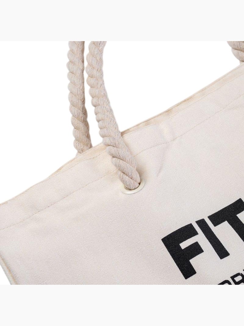 Tote bag motif/style tressé - fitanu Blanc - Kiabi