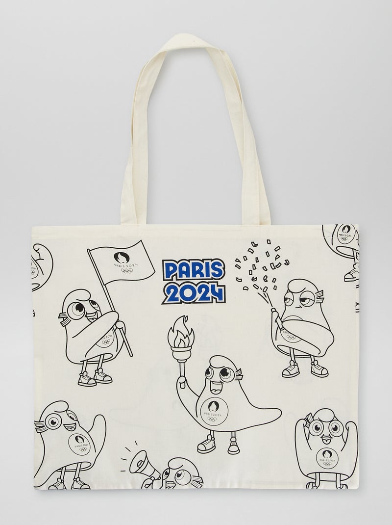 Tote bag Paris 2024 Blanc - Kiabi