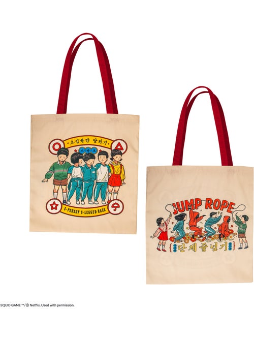 Tote Bag Récréation Coréenne Rétro - Squid Game - Kiabi Tote Bag Récréation Coréenne Rétro - Squid Game - Kiabi