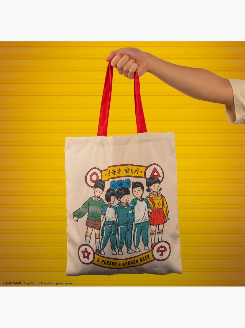 Tote Bag Récréation Coréenne Rétro - Squid Game Beige - Kiabi