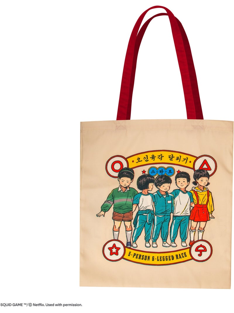Tote Bag Récréation Coréenne Rétro - Squid Game Beige - Kiabi