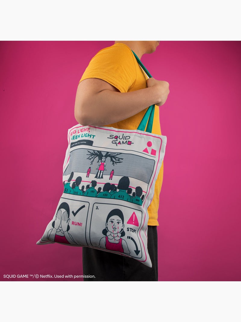 Tote Bag Schéma de Young-Hee - Squid Game Blanc - Kiabi