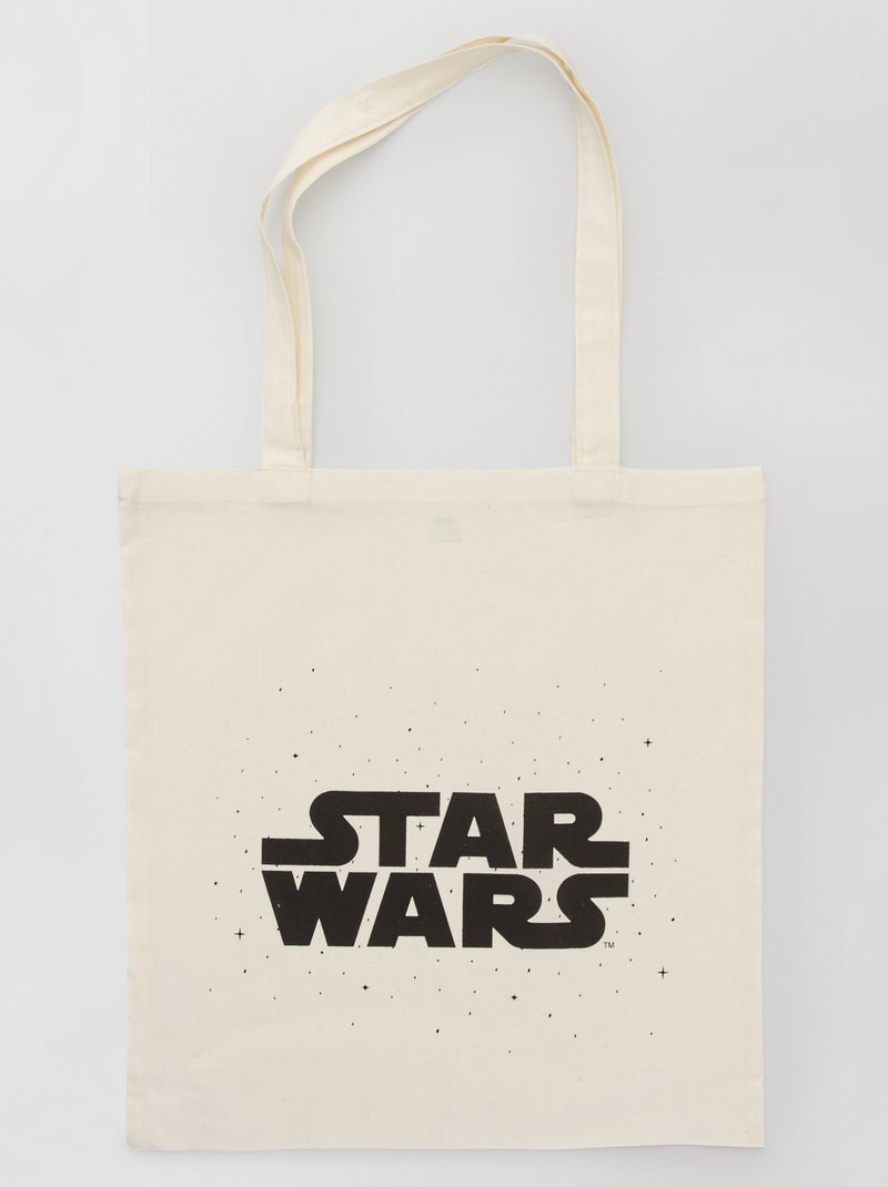 Tote bag 'Star Wars' écru/noir - Kiabi