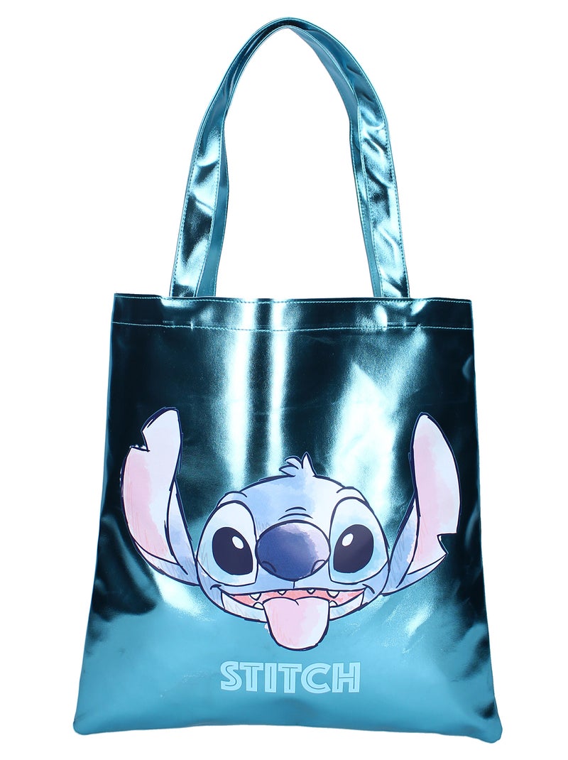 Tote bag 'Stitch' bleu - Kiabi