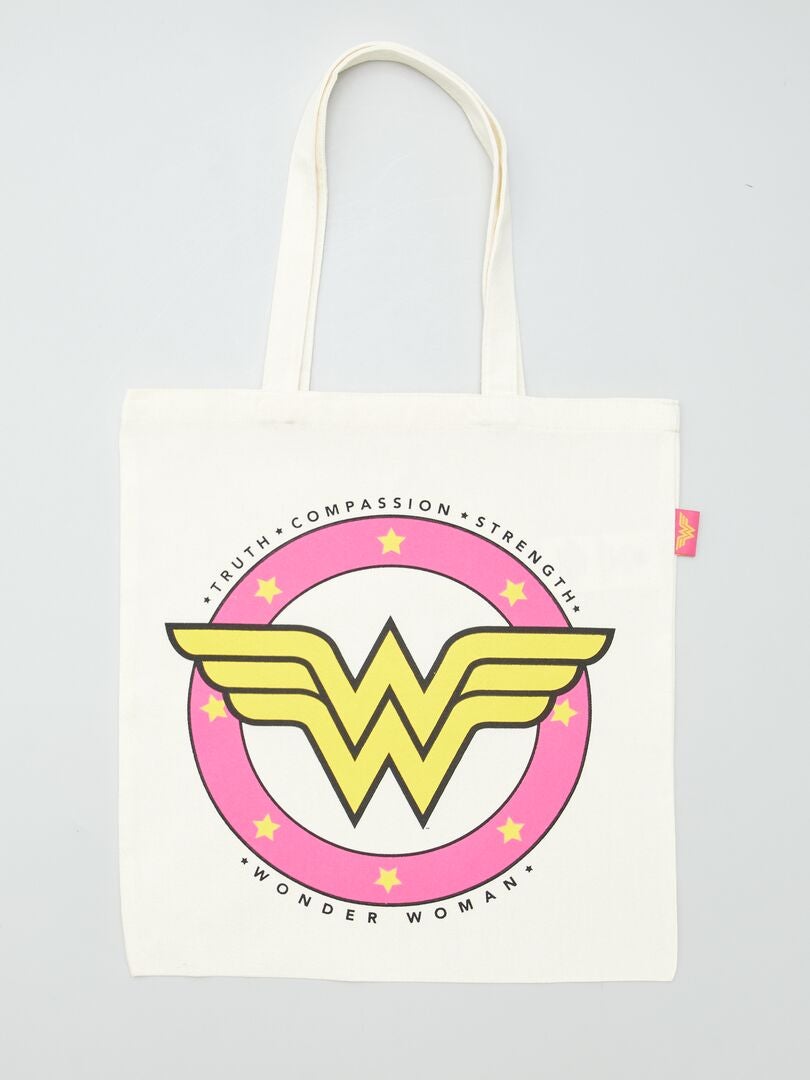 Tote bag 'Wonder Woman' Beige - Kiabi