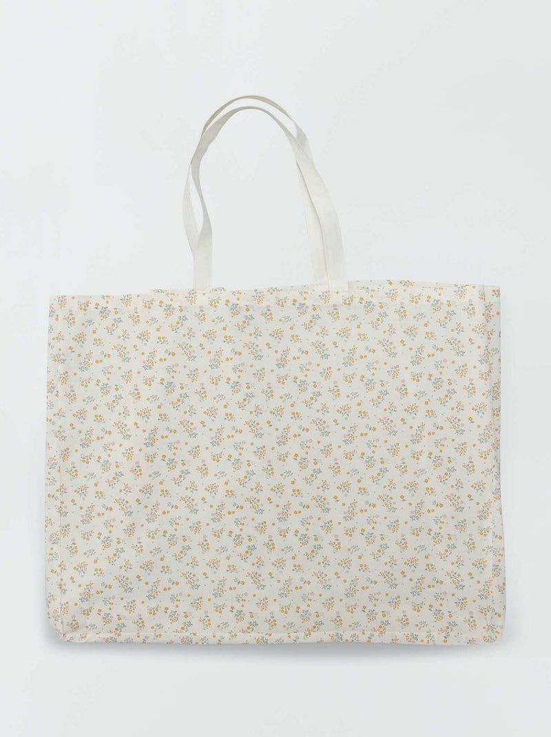 Tote-bag XXL en toile Beige - Kiabi