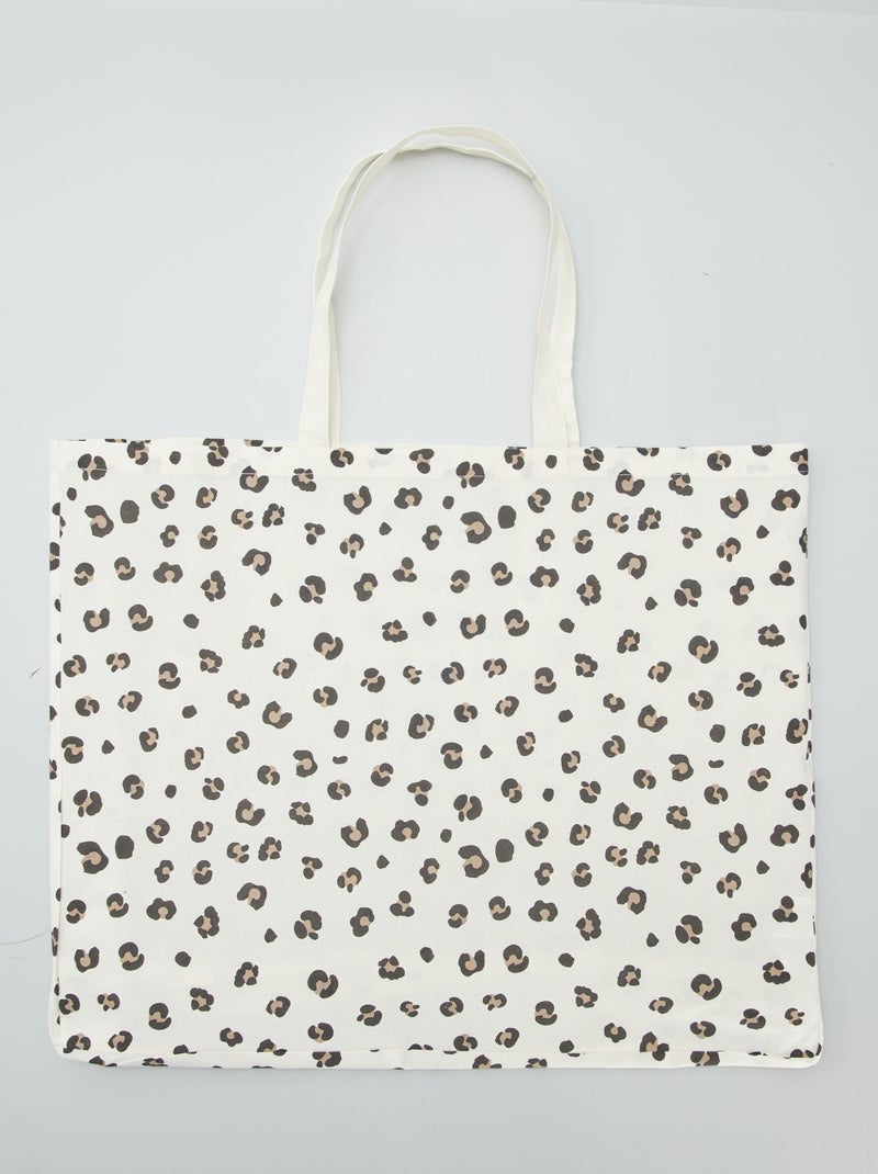 Tote-bag XXL en toile BEIGE - Kiabi