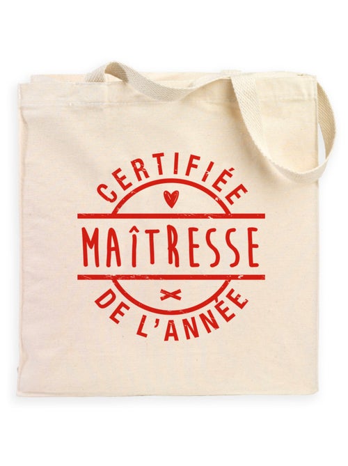 Totebag CERTIFIÉE MAÎTRESSE DE L'ANNÉE - Kiabi