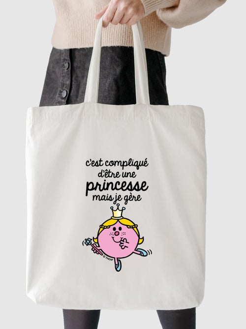 Totebag C'EST COMPLIQUÉ D'ÊTRE UNE PRINCESSE - Kiabi