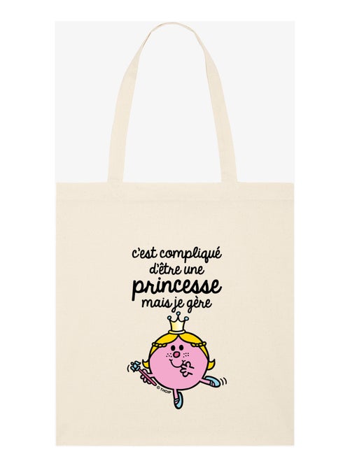 Totebag C'EST COMPLIQUÉ D'ÊTRE UNE PRINCESSE - Kiabi