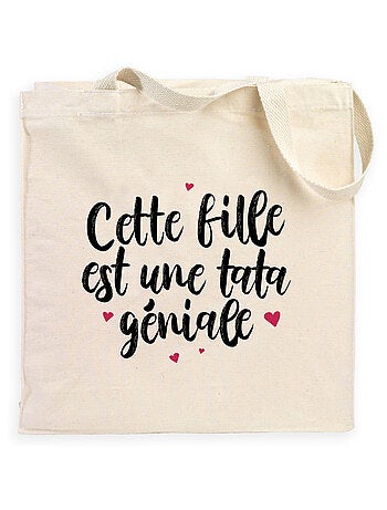 Totebag CETTE FILLE EST UNE TATA GÉNIALE