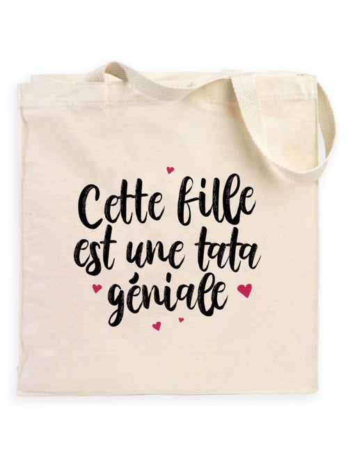 Totebag CETTE FILLE EST UNE TATA GÉNIALE - Kiabi