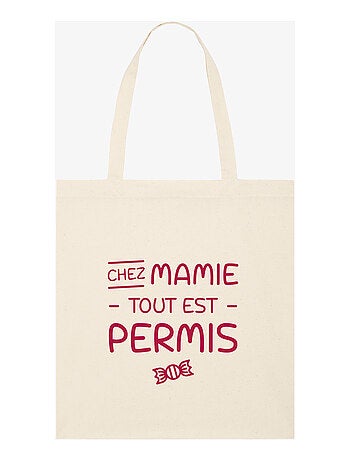 Totebag CHEZ MAMIE TOUT EST PERMIS