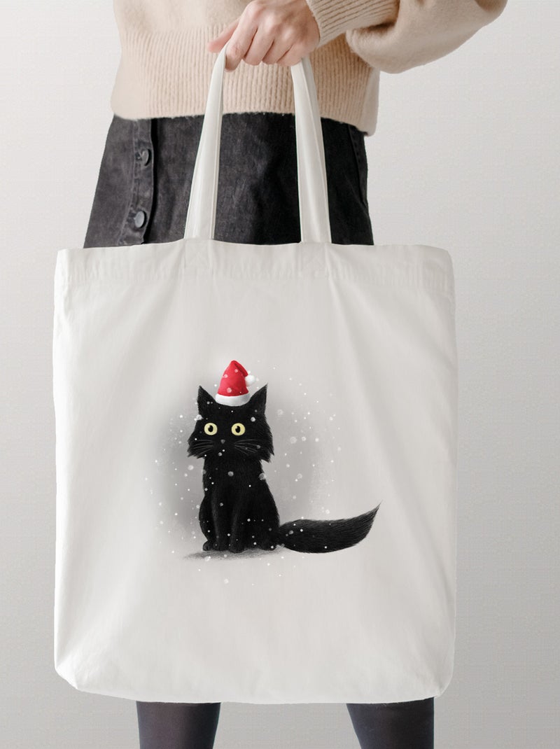 Totebag CHRISTMAS CAT Beige - Kiabi