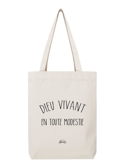 Totebag DIEU VIVANT EN TOUTE MODESTIE - Kiabi Totebag DIEU VIVANT EN TOUTE MODESTIE - Kiabi