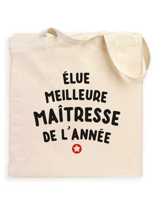Totebag ÉLUE MEILLEURE MAÎTRESSE DE L'ANNÉE - Kiabi