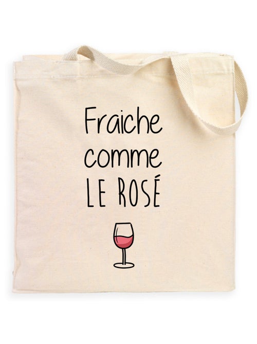 Totebag FRAÎCHE COMME LE ROSÉ - Kiabi