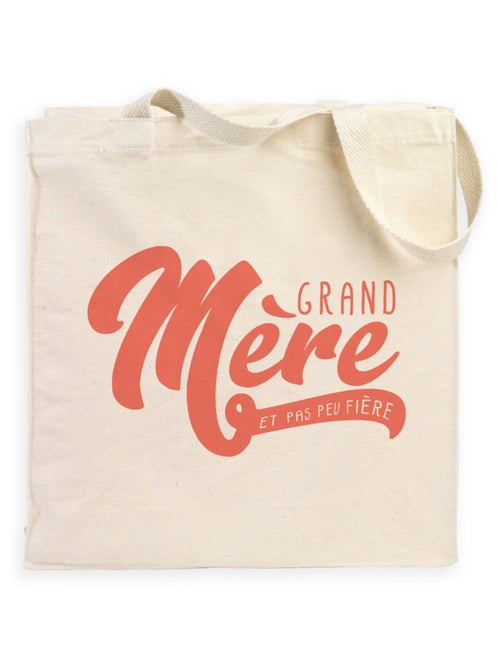 Totebag GRAND MÈRE ET PAS PEU FIÈRE - Kiabi