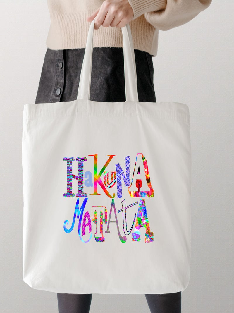 Totebag HAKUNA MATATA COLOR Beige - Kiabi