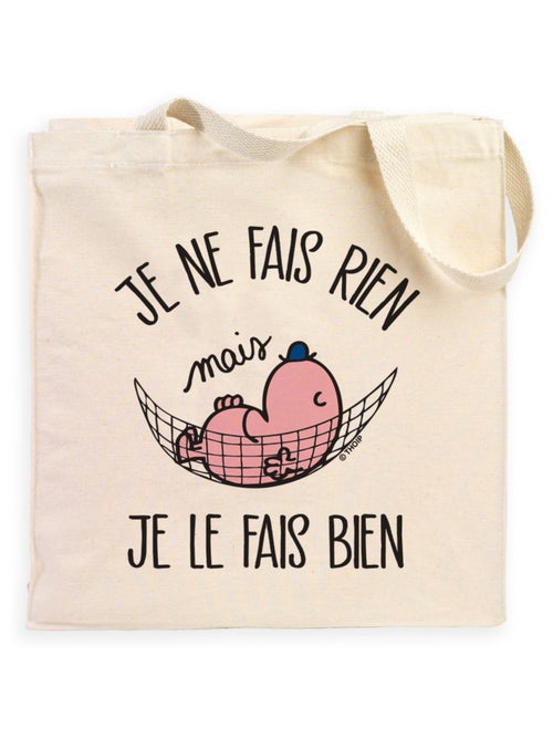 Totebag JE NE FAIS RIEN MAIS JE LE FAIS BIEN - Kiabi