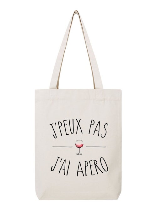 Totebag JE PEUX PAS J'AI APÉRO - Kiabi