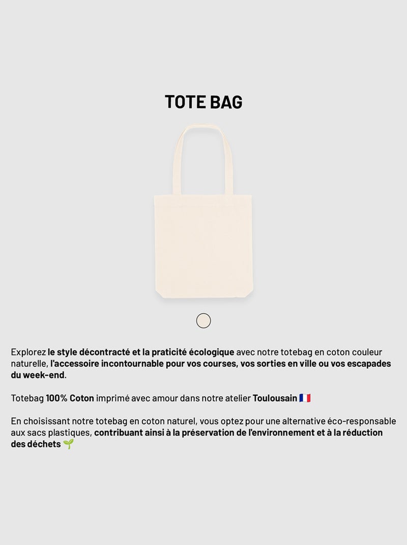 Totebag JE SUIS DEJA EN RETARD Beige - Kiabi