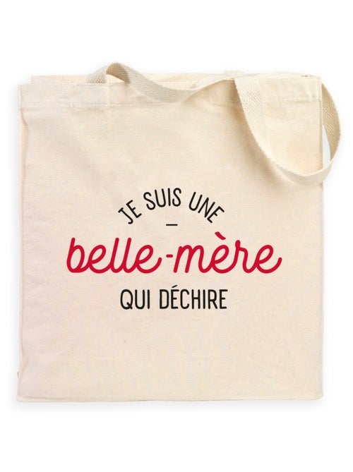 Totebag JE SUIS UNE BELLE-MÈRE QUI DÉCHIRE - Kiabi