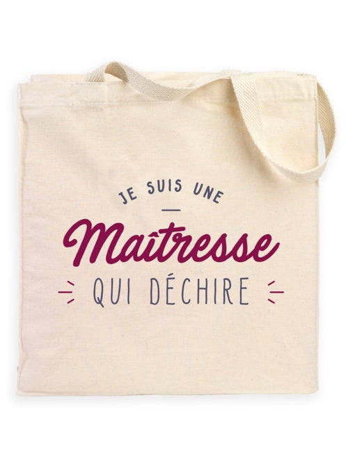 Totebag JE SUIS UNE MAÎTRESSE QUI DÉCHIRE - Kiabi