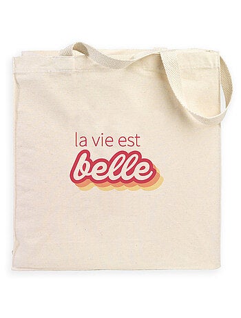 Totebag LA VIE EST BELLE ROSE