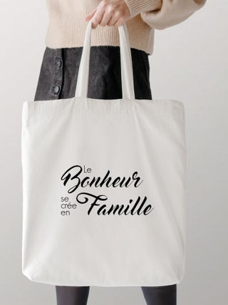 Totebag LE BONHEUR SE CRÉE EN FAMILLE