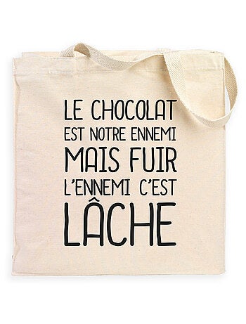 Totebag LE CHOCOLAT EST NOTRE ENNEMI 2