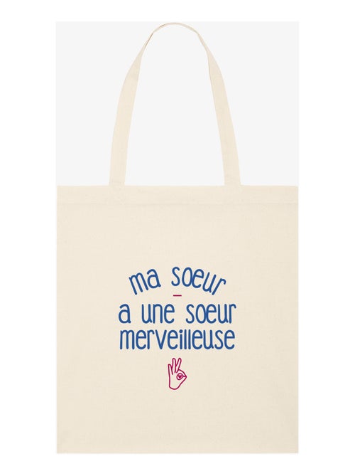Totebag MA SŒUR A UNE SŒUR MERVEILLEUSE - Kiabi