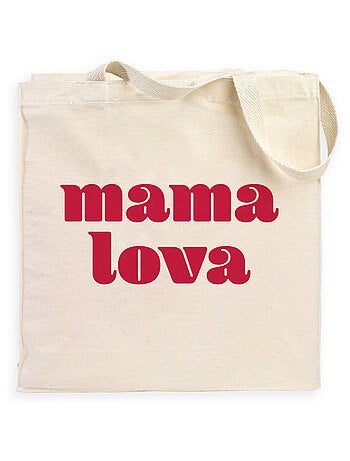 Totebag MAMA LOVA CŒUR ROUGE