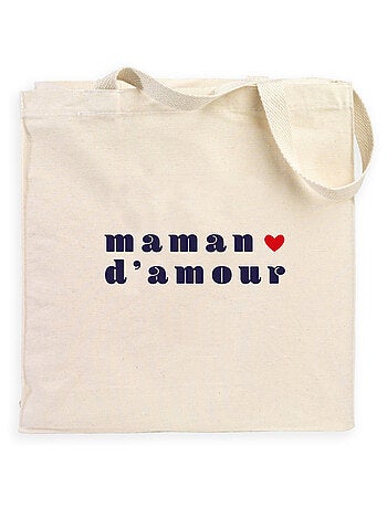 Totebag MAMAN D AMOUR 2 COEUR