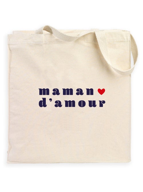 Totebag MAMAN D AMOUR 2 COEUR - Kiabi