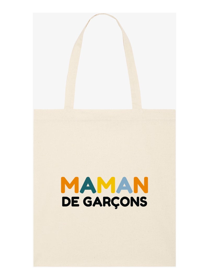Totebag MAMAN DE GARÇONS Beige - Kiabi