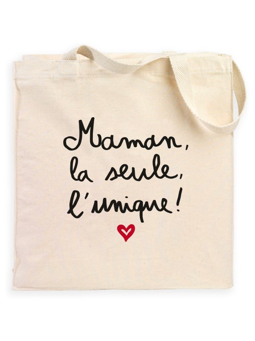 Totebag MAMAN, LA SEULE, L'UNIQUE - Kiabi