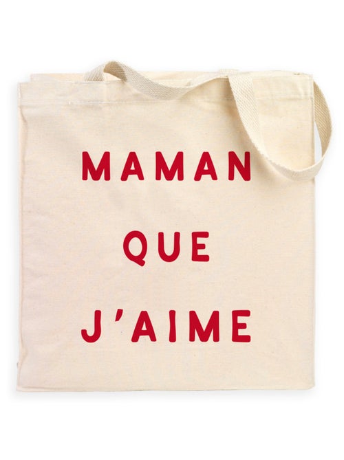 Totebag MAMAN QUE J'AIME 2 WAF - Kiabi