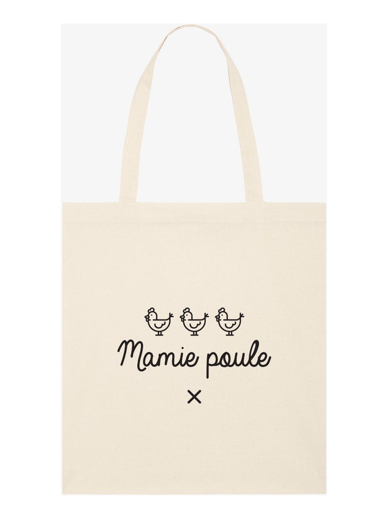 Totebag mamie poule - noël Beige - Kiabi