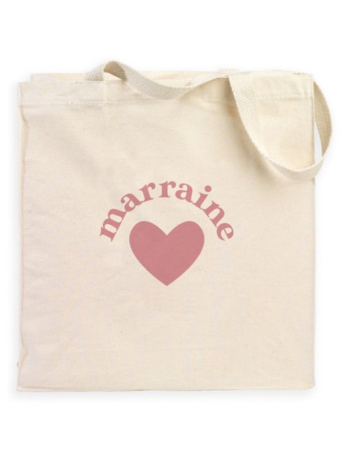 Totebag MARRAINE D'AMOUR CŒUR - Kiabi