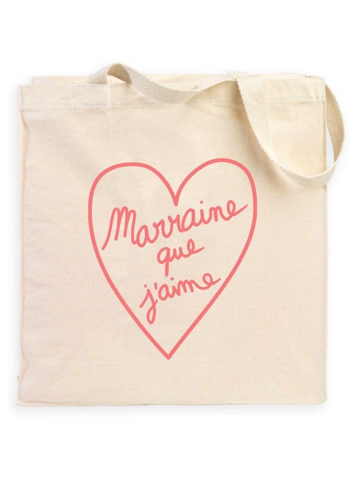 Totebag MARRAINE QUE J'AIME 2 WAF - Kiabi