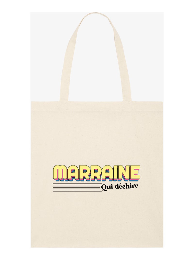 Totebag MARRAINE QUI DÉCHIRE 3 Beige - Kiabi