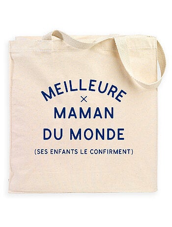 Totebag MEILLEURE MAMAN DU MONDE (SES ENFANTS LE CONFIRMENT) 2 WAF